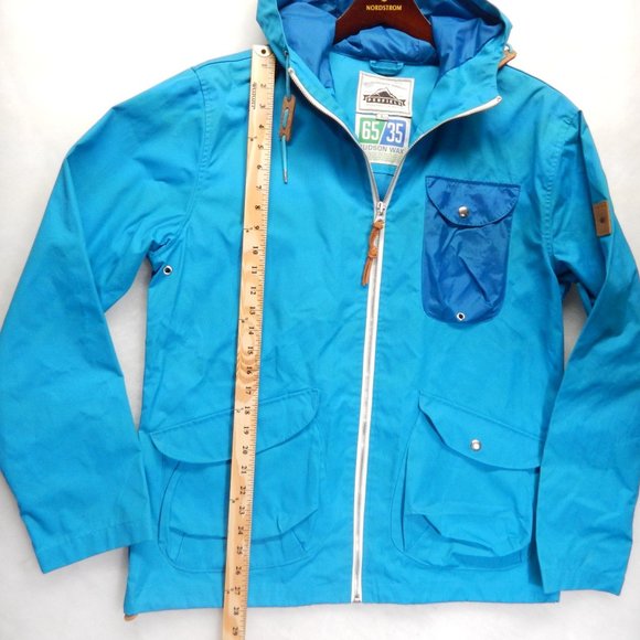 Penfield Hudson Wax 65/35 Women's Large Blue Canvas Full Zip Hooded Jacket - Picture 8 of 13